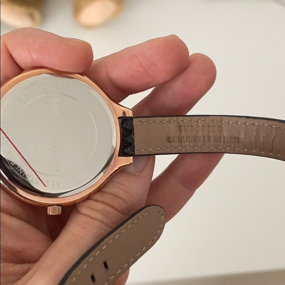 NWOT Michael Kors Slim Double Wrap leather watch